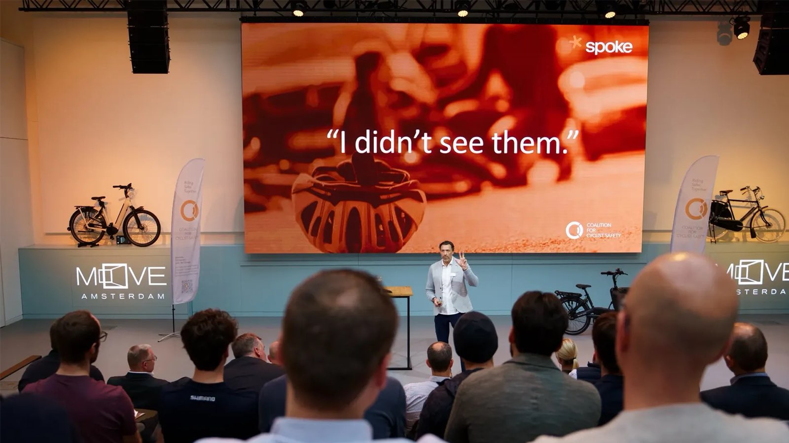 Coalition for Cyclist Safety members at the inaugural in-person event in Amsterdam