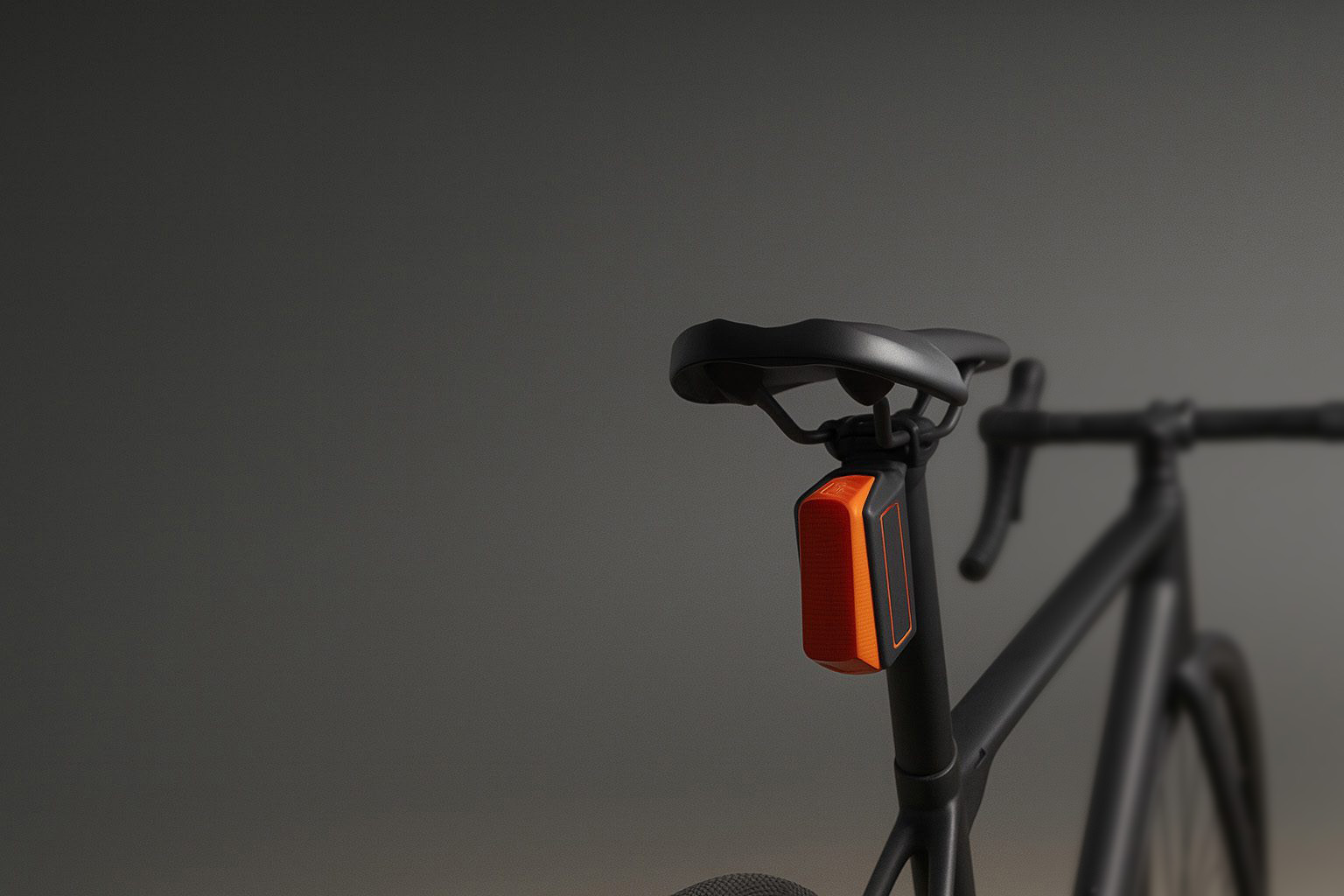 The Spoke ZONE device mounted on a bicycle seatpost